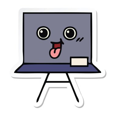 sevimli çizgi yazı tahtası etiket