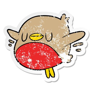 bir karikatür sıkıntılı etiket Noel robin