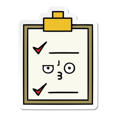 sevimli çizgi kontrol listesi etiket