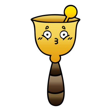 Degrade gölgeli karikatür okul zili