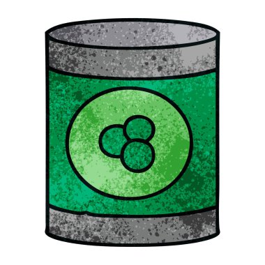 Şeftali konservesi dokulu karikatür doodle