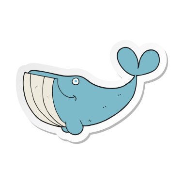 bir karikatür mutlu balinanın etiket