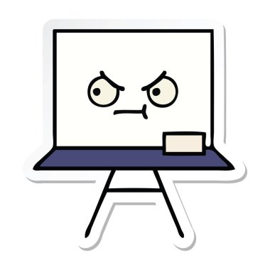 etiket bir sevimli çizgi beyaz tahta