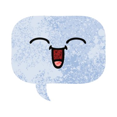 Retro illüstrasyon stil karikatür konuşma balonu