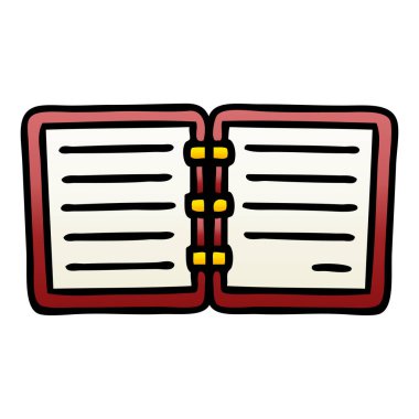 Degrade gölgeli karikatür açık günlüğü