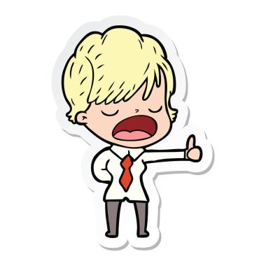 etiket konuşuyor karikatür kadın