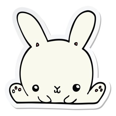 etiket bir karikatür tavşan