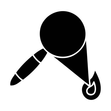 Büyüteç düz sembolü