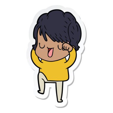 etiket konuşuyor karikatür kadın