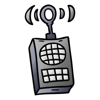 elle çizilmiş degrade çizgi film doodle bir volki tolki