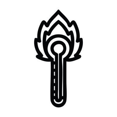 yanan termometre simgesi