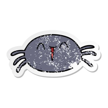 bir çizgi film örümcek sıkıntılı etiket