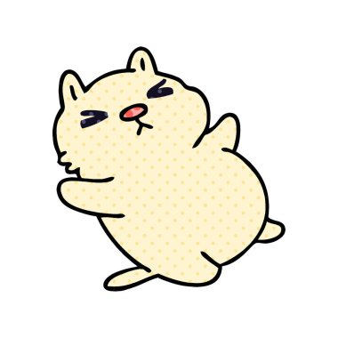 ilginç çizgi roman tarzı çizgi film kedi