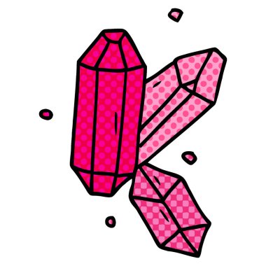 elle çizilmiş karikatür doodle kristal taşlar