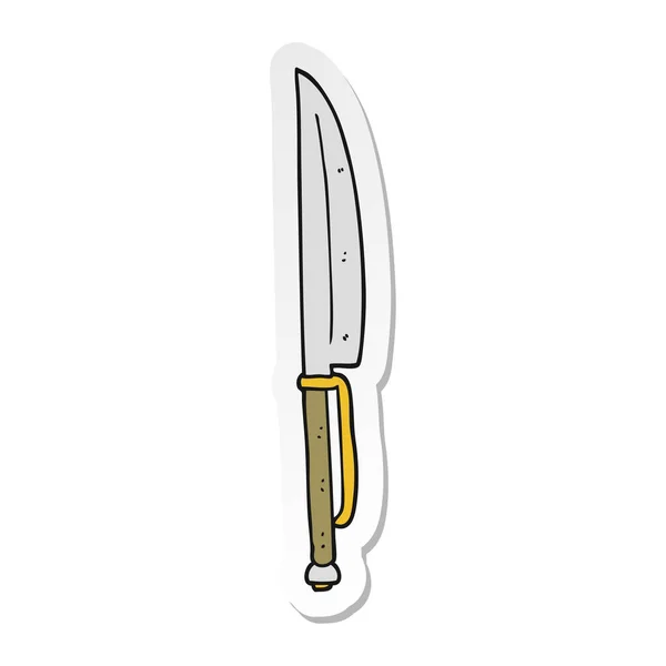 Pegatina de un cuchillo de dibujos animados — Vector de stock