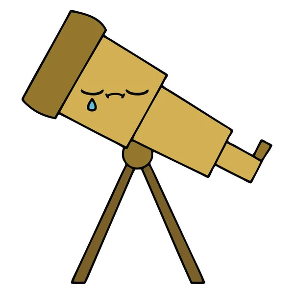 Cute cartoon telescope — Stock Vector