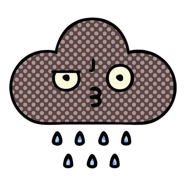 嵐雨の雲の漫画のスタイルの漫画 — ストックベクタ