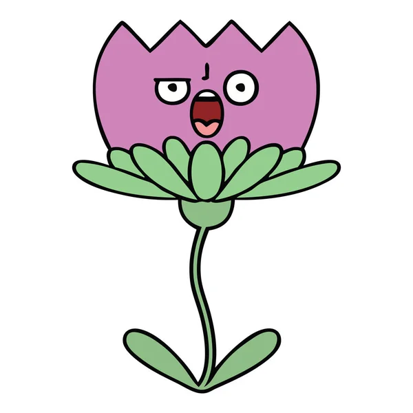 Schattige cartoon bloem — Stockvector