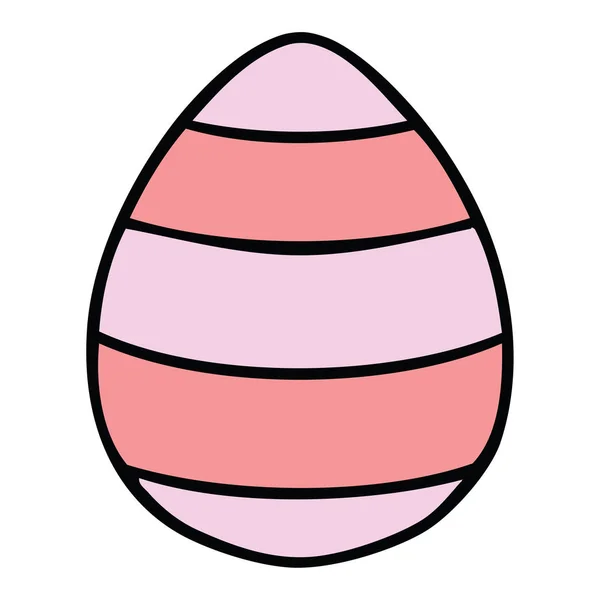 Ιδιόμορφη χέρι συρμένο γελοιογραφία Πασχαλινό αυγό — Διανυσματικό Αρχείο