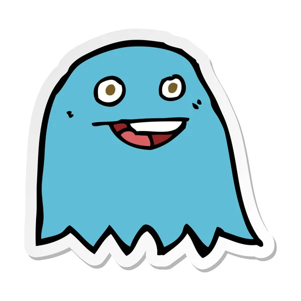Sticker Cartoon Ghost — Stock Vector