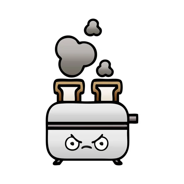 トースターのグラデーション シェーディング漫画 — ストックベクタ