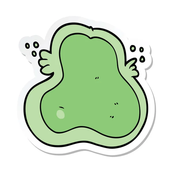 Sticker of a cartoon amoeba — Stock Vector