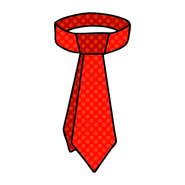 Peculiar cómic estilo dibujos animados cuello corbata — Vector de stock