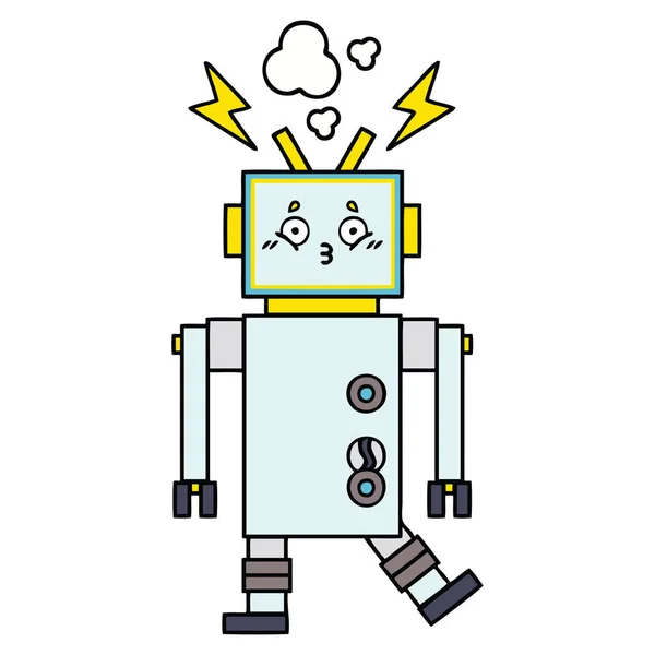 Niedlicher Cartoon-Roboter — Stockvektor
