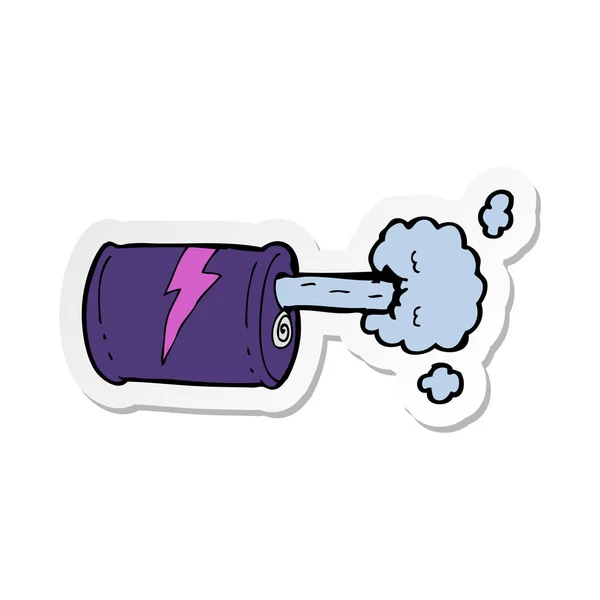 Sticker Cartoon Fizzy Drink Can — Stock Vector