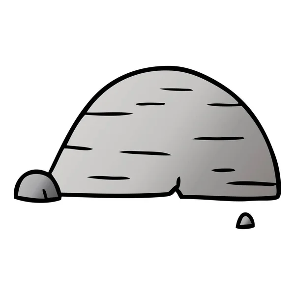 梯度卡通涂鸦的灰色石巨石 — 图库矢量图片