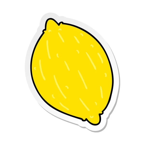 Klistermärke cartoon av citron — Stock vektor