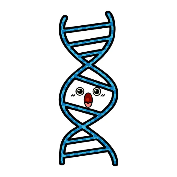 Dna 가닥의 만화도 스타일 — 스톡 벡터