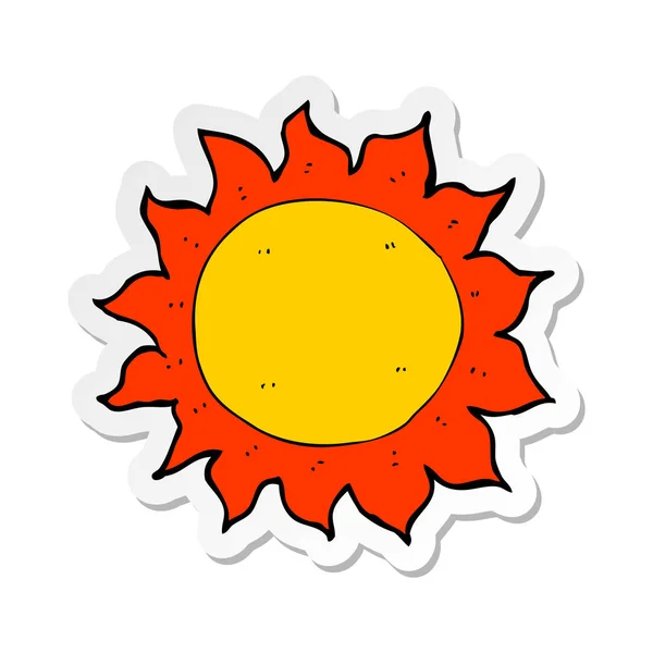 Autocollant d'un soleil de dessin animé — Image vectorielle