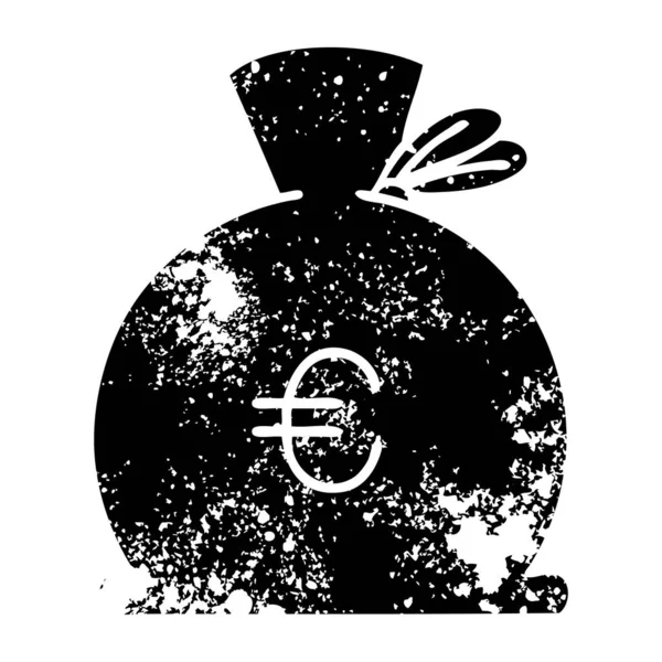 Сумний символ сумка грошей — стоковий вектор