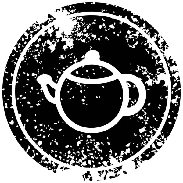 紅茶ポット不良アイコン — ストックベクタ