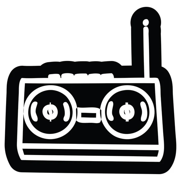Icona Del Lettore Cassette Radio Simbolo — Vettoriale Stock