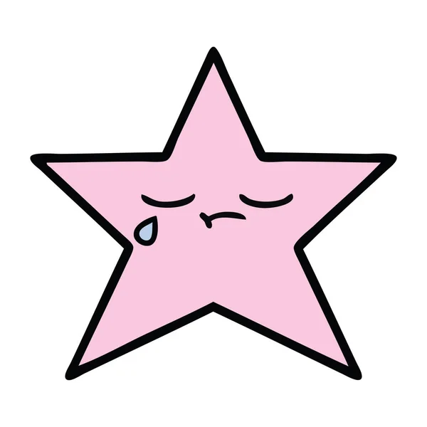 明星鱼的可爱的漫画 — 图库矢量图片
