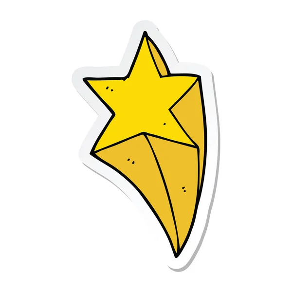 Pegatina de una estrella fugaz de dibujos animados — Vector de stock