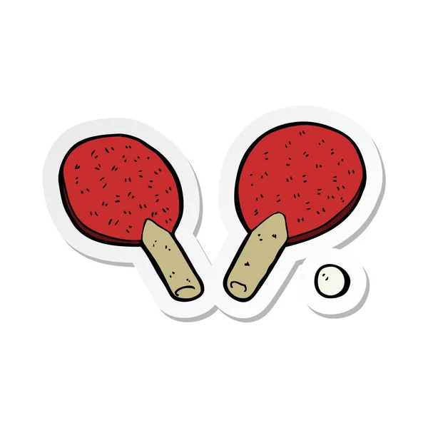 Sticker van een cartoon Tafeltennisbat — Stockvector