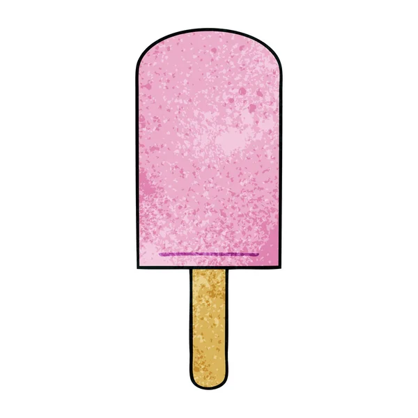 Hand Getekend Eigenzinnige Cartoon Ice Lolly — Stockvector