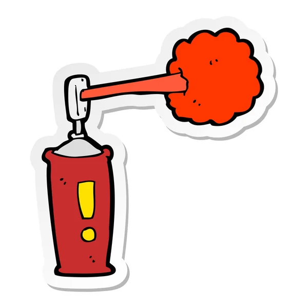 Sticker of a cartoon spray can — Stock Vector