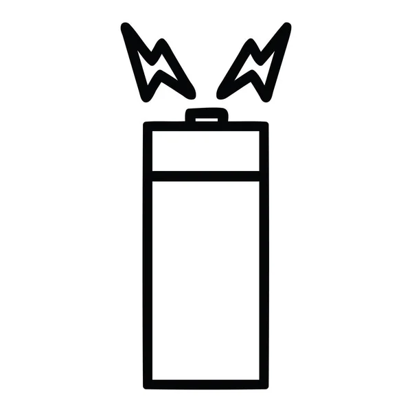 Batteri Ikon Symbol Vektorillustration — Stock vektor