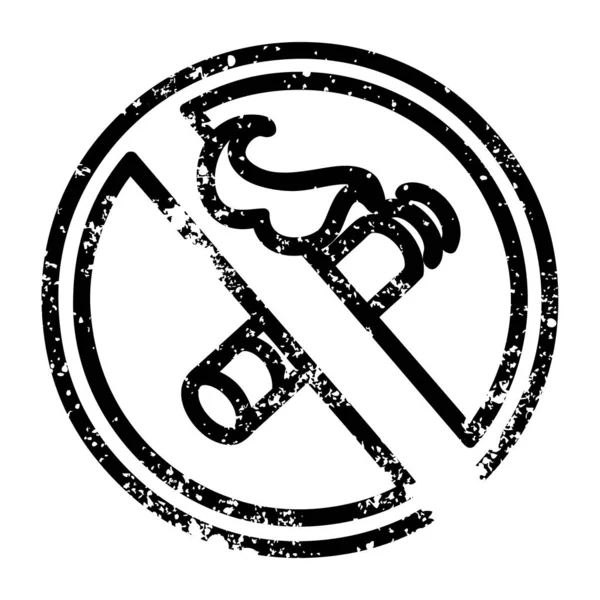 Nenhum Símbolo Ícone Fumar — Vetor de Stock