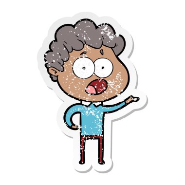 sürpriz nefes nefese bir çizgi film adamın sıkıntılı etiket