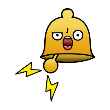 bir zil çan degrade gölgeli çizgi film