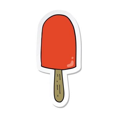 bir çizgi film lolipop etiket