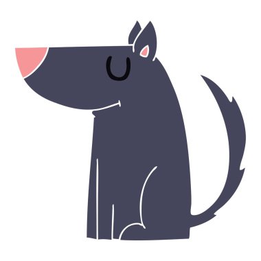 ilginç el çizilmiş karikatür köpek