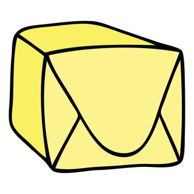 ilginç el karikatür kahverengi parsel çekilmiş