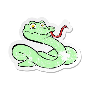 bir çizgi film yılan sıkıntılı etiket