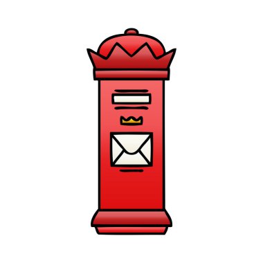 Degrade gölgeli karikatür İngiliz posta kutusu